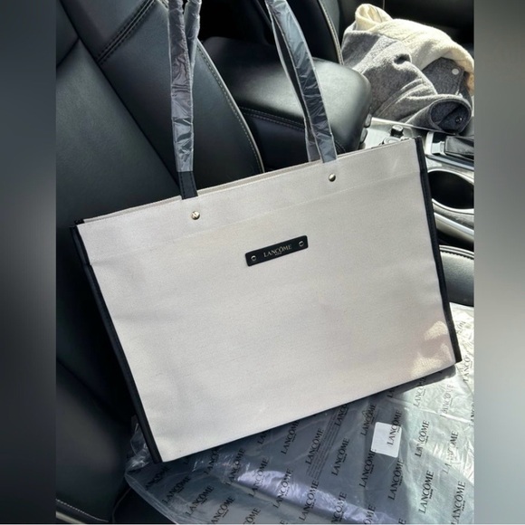 Lancôme canvas large tote with cosmetic bag - Picture 4 of 6